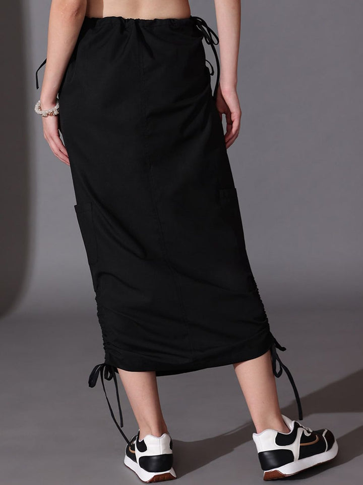 STREET 9 Pure Cotton Straight Midi Skirt