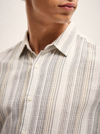THE BEAR HOUSE Men Striped Slim Fit Casual Shirt