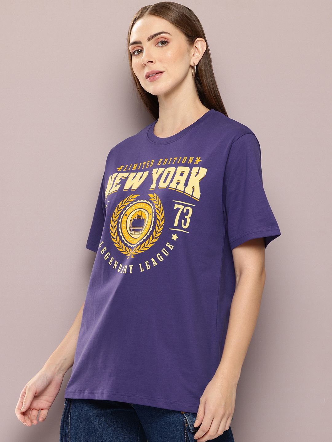 DILLINGER Women Graphic Printed Oversized T-shirt