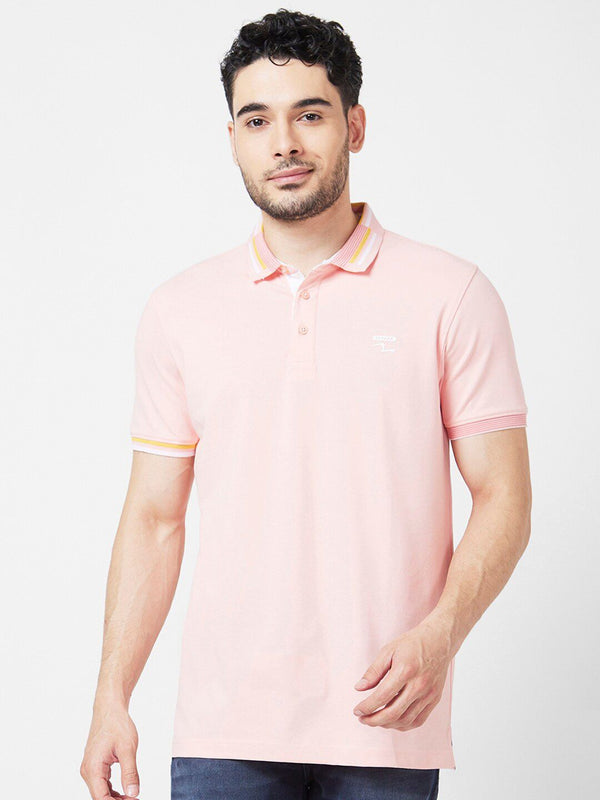 SPYKAR Polo Collar Slim Fit Cotton T-Shirt