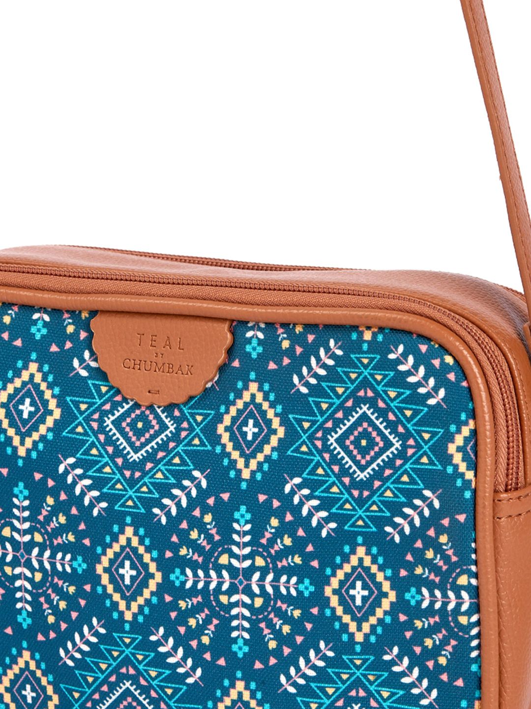 Teal oleh Chumbak Women Printed Canvas Sling Bag