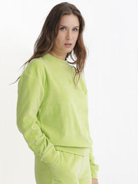 Rareism bulat leher kapas pullover sweatshirt