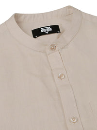 Thomas Scott Premium Cotton Linen Slim Fit Opaque Casual Shirt