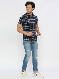 SPYKAR Classic Slim Fit Checked Cotton Casual Shirt