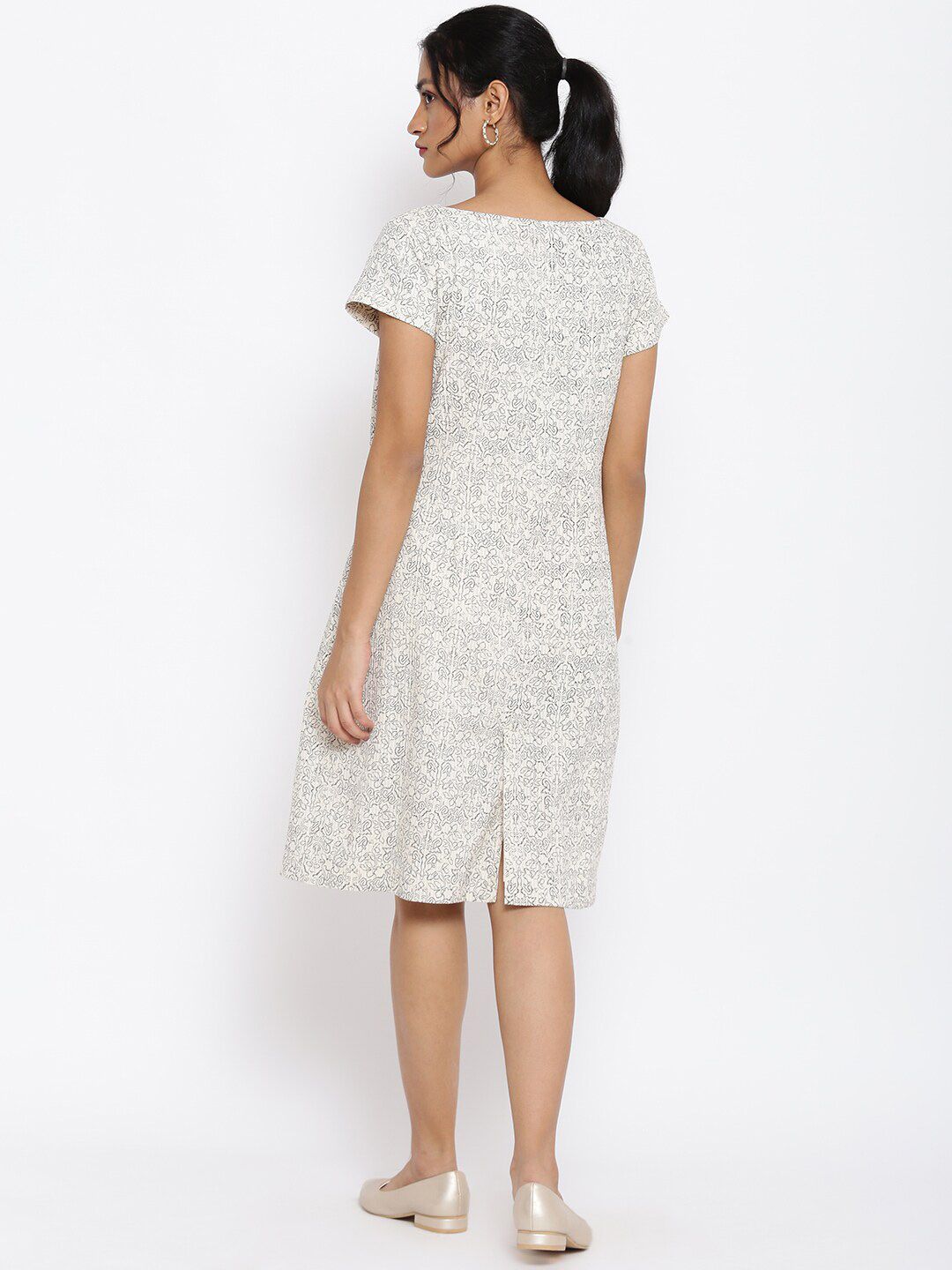 W Ethnic Motifs Sheath Cotton Dress