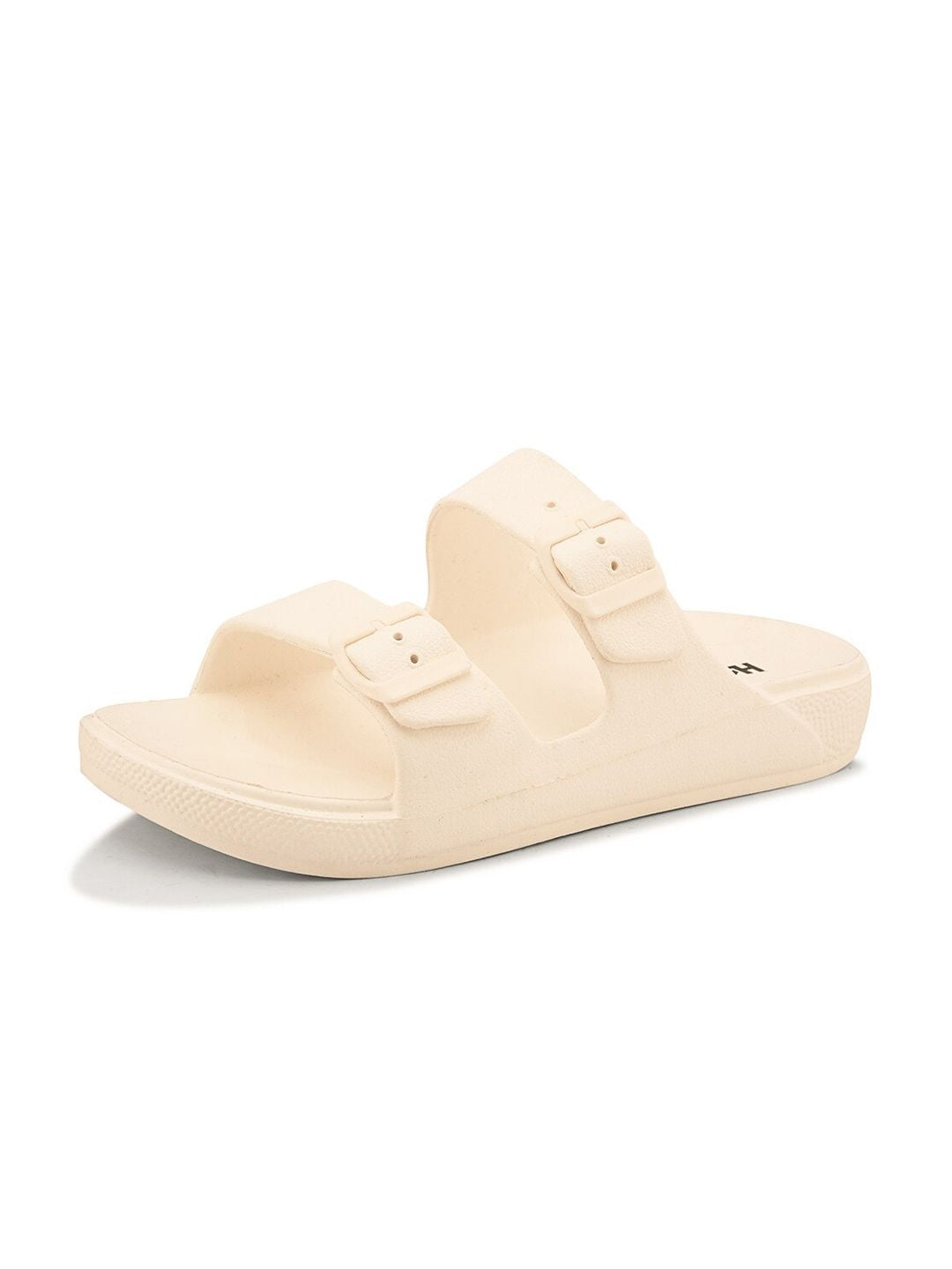 HRX by Hrithik Roshan Men Cream-Coloured Rubber Sliders