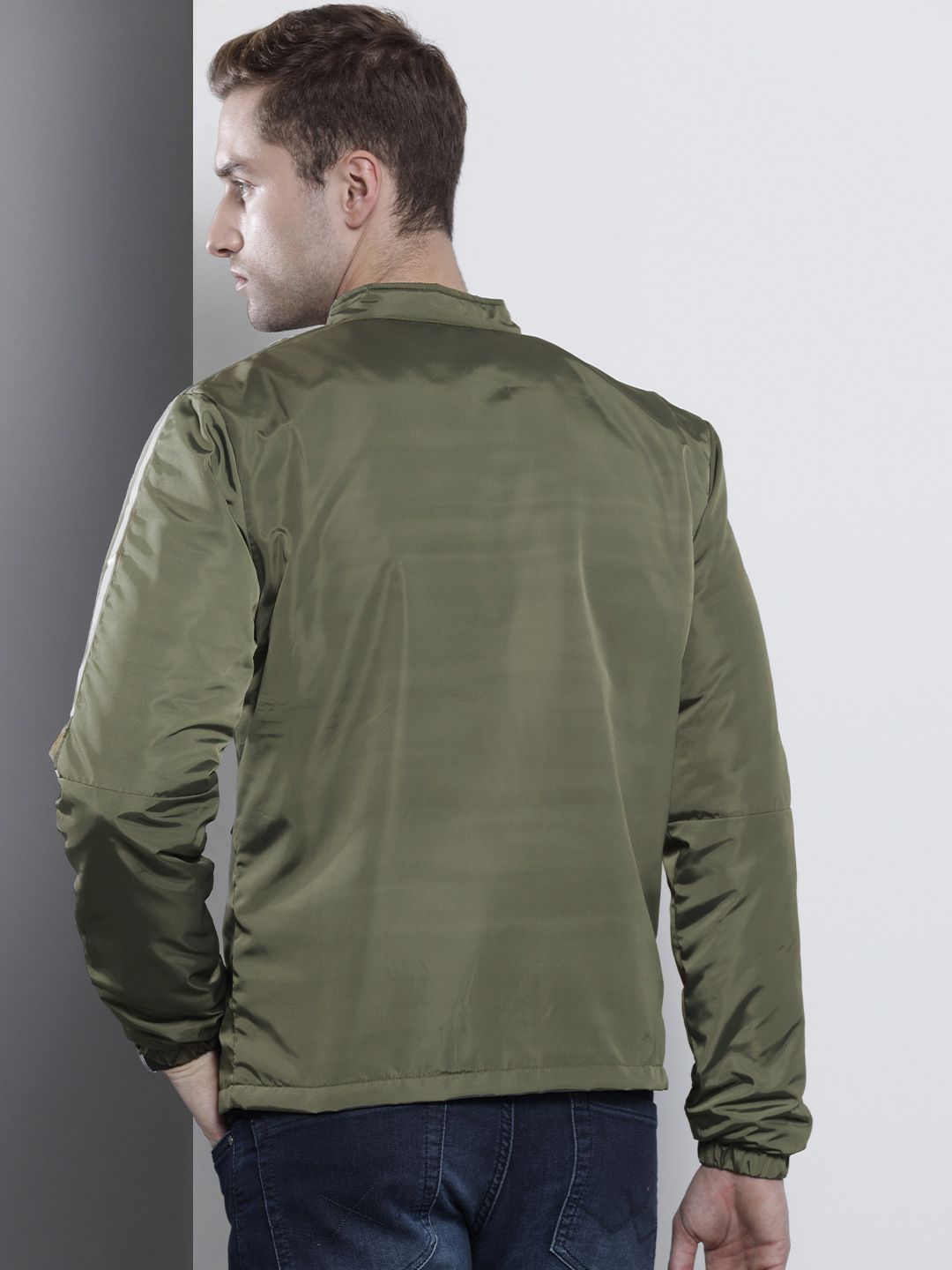 The Indian Garage Co Men Zip-Front Slim Fit Biker Jacket