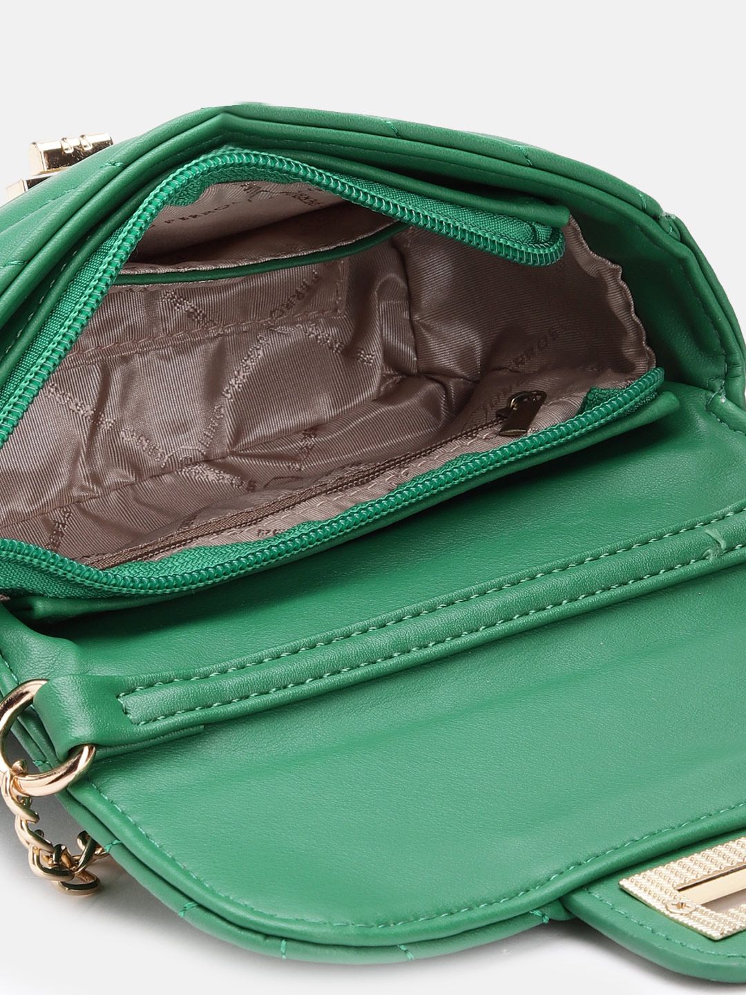 Lino Perros Structured Sling Bag with Quilted Detail