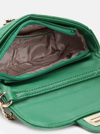 Lino Perros Structured Sling Bag with Quilted Detail