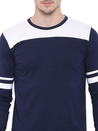 ADRO Men Colourblocked Round Neck T-shirt