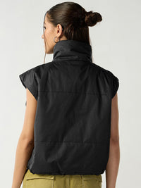 Bewakoof Women Black Oversized Gilet Jacket