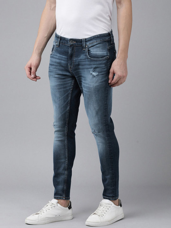 SPYKAR Men Kano Skinny Fit Mildly Distressed Heavy Fade Stretchable Jeans