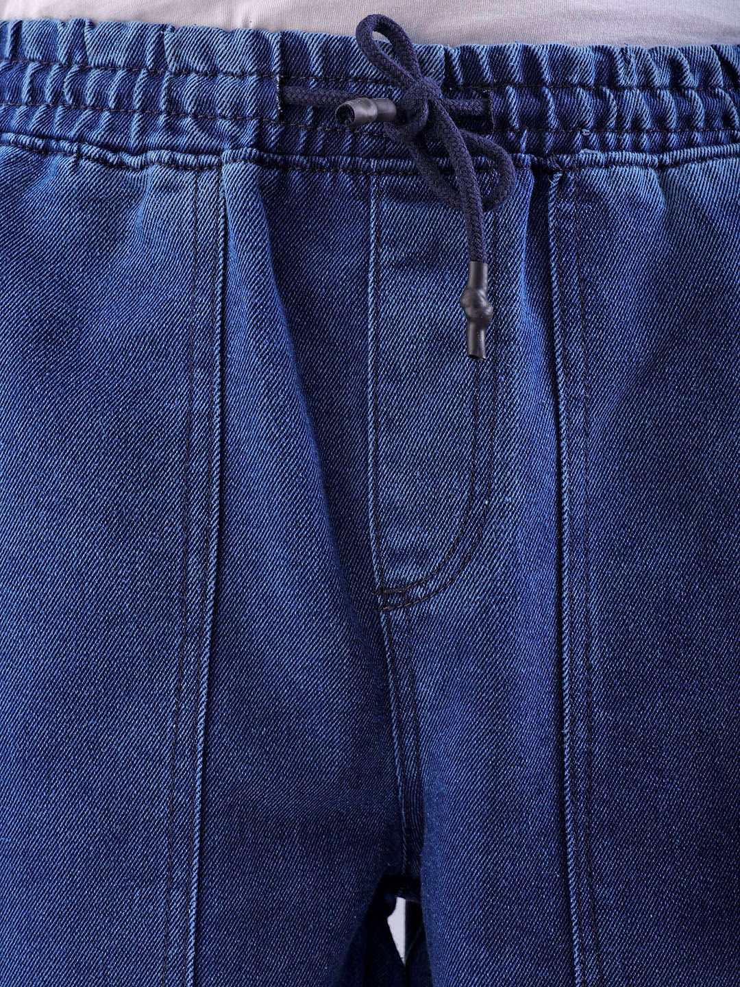 The Indian Garage Co Men Mid-Rise Relaxed Fit Drawstring Slash Knee Jeans