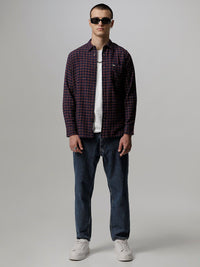 THE BEAR HOUSE Slim Fit Checked Opaque Casual Pure Cotton Shirt