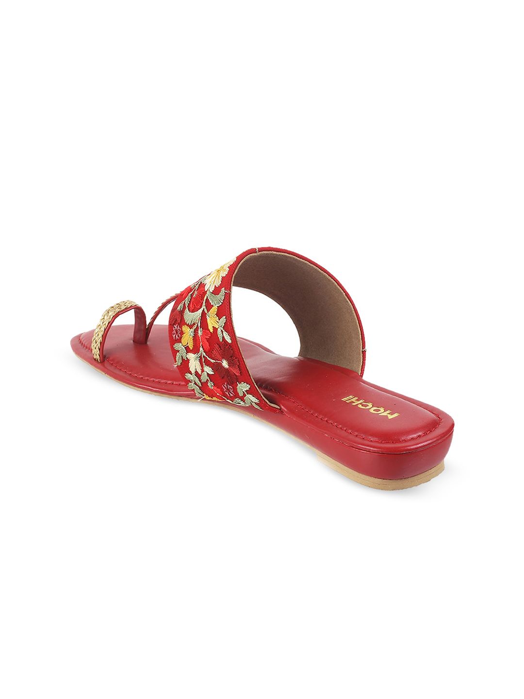 Mochi Ethnic - Embellished One-Toe Flats