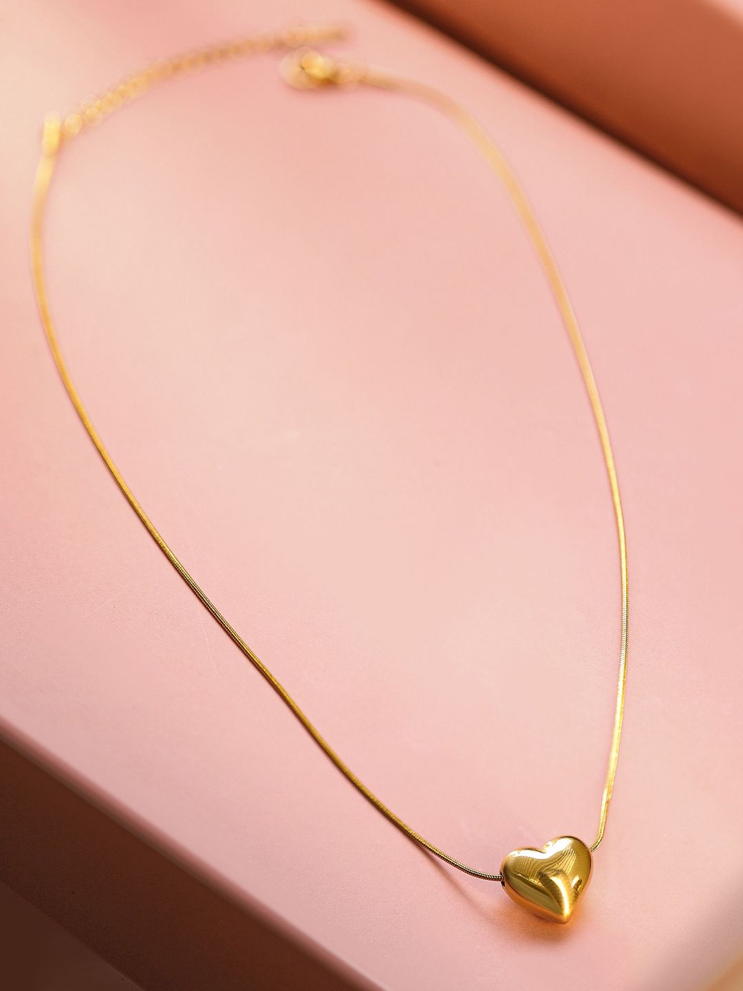 Rubans 22k Gold Plated Minimal Heart Loket Kalung