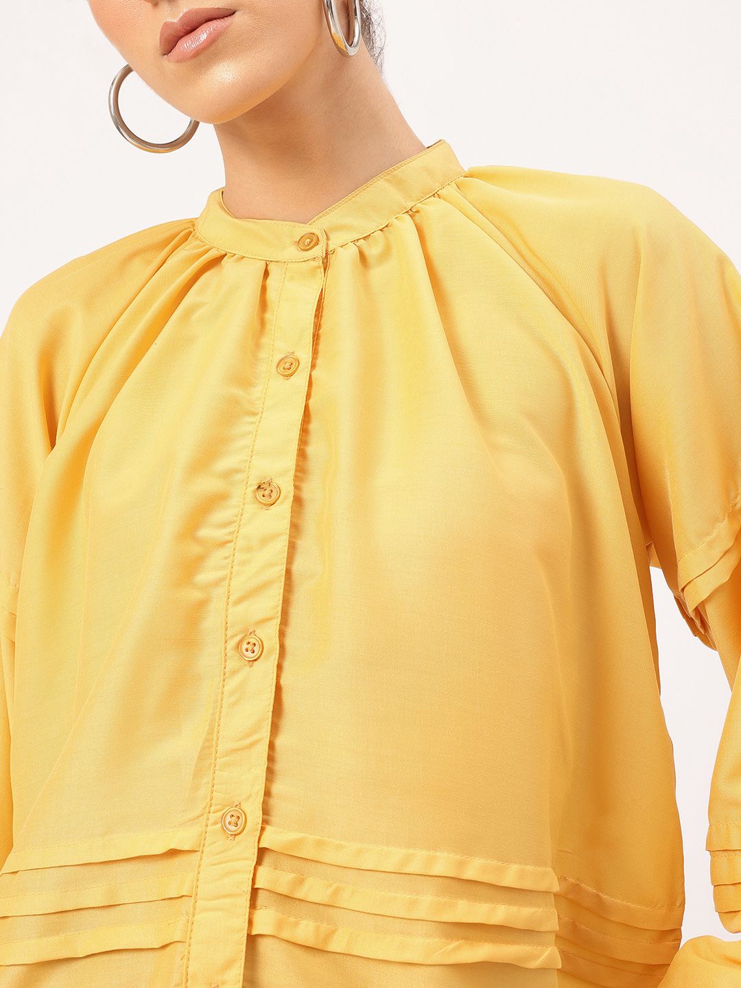 DressBerry Elevated Simplicity Pleated Shirt
