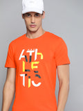 HRX By Hrithik Roshan Lifestyle Men Oxy Fire Bio-Wash Typography Tshirts