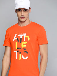 HRX By Hrithik Roshan Lifestyle Men Oxy Fire Bio-Wash Typography Tshirts