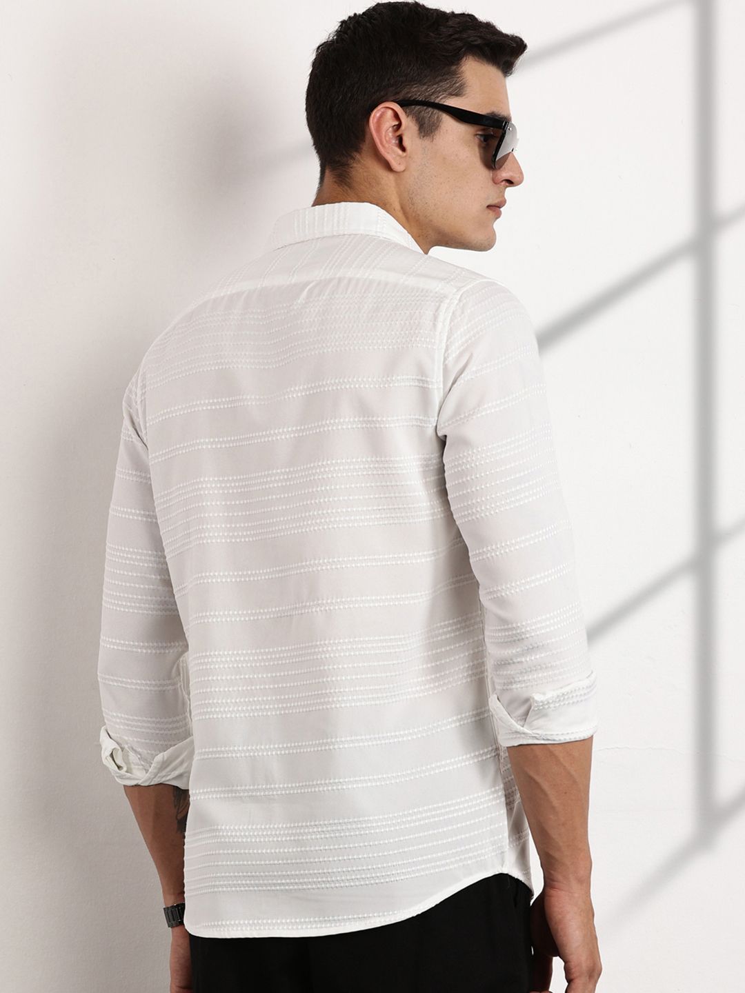 Thomas Scott Men Premium Slim Fit Opaque Casual Shirt