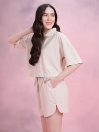 DressBerry Women Seersucker Self Design Co-ords