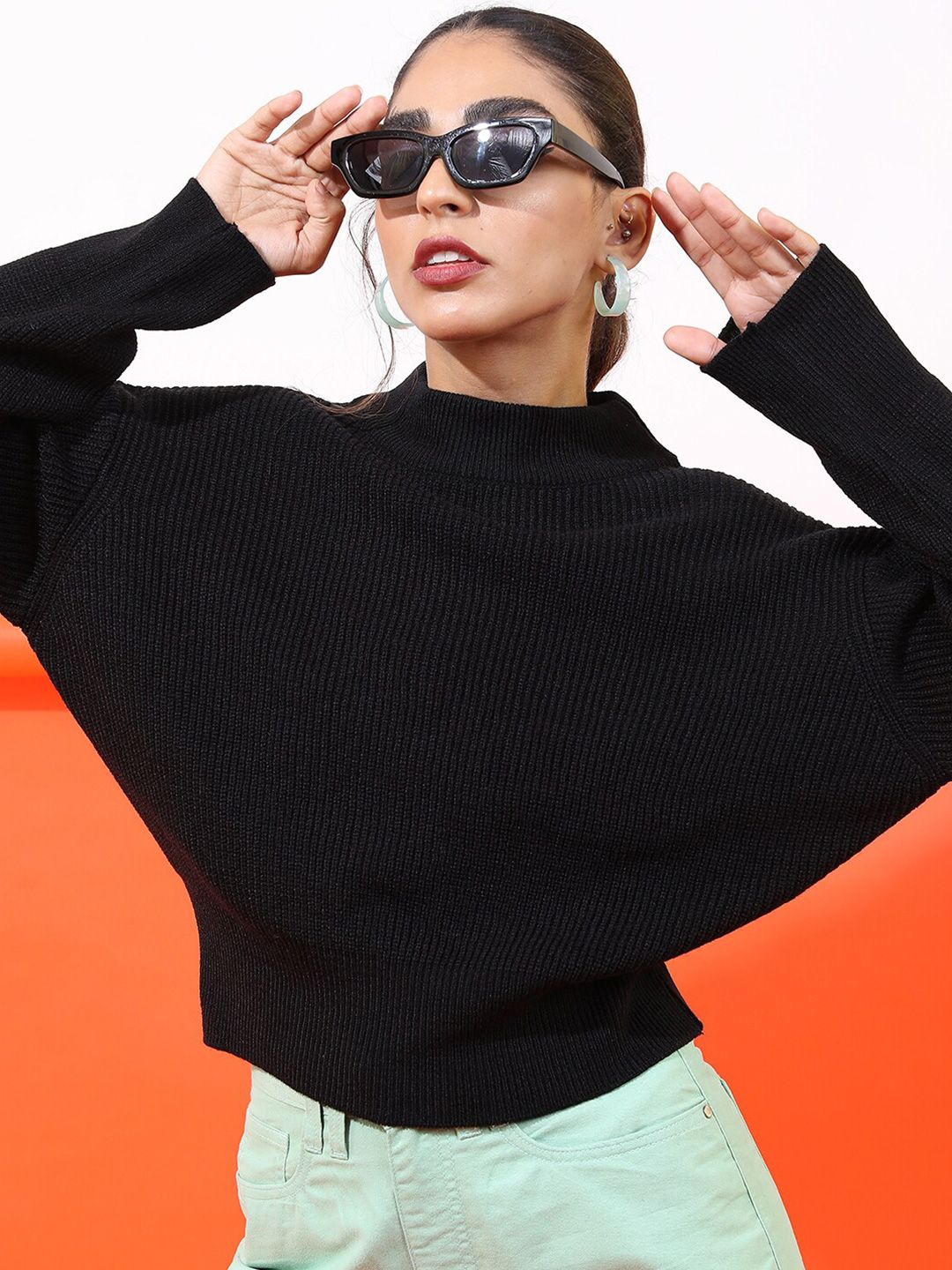 Tokyo Talkies Women Black Pullover