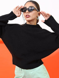 Tokyo Talkies Women Black Pullover