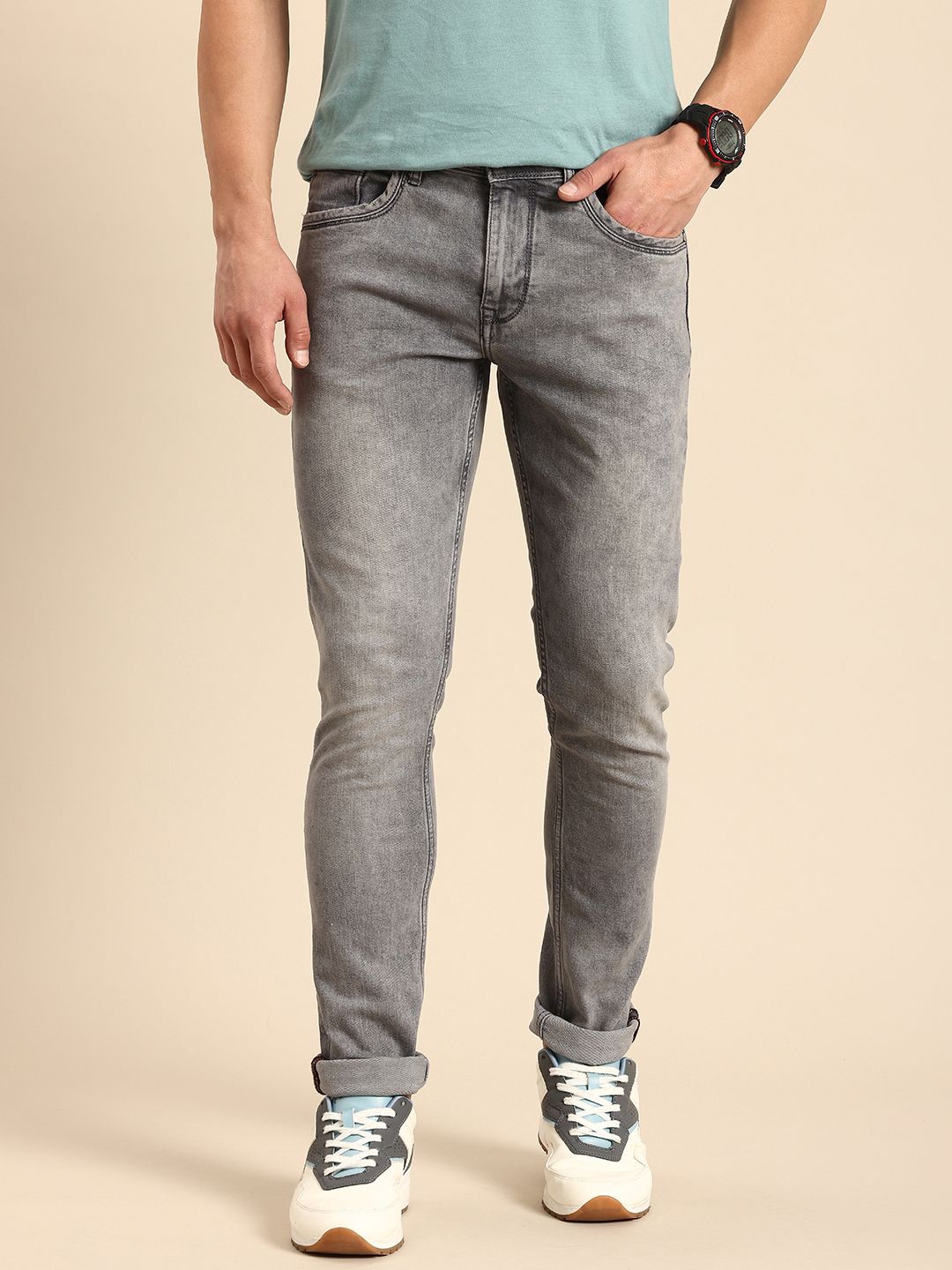 Being Human Men Skinny Fit Light Fade Stretchable Jeans