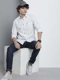 The Indian Garage Co Men Striped Cotton Casual Shirt