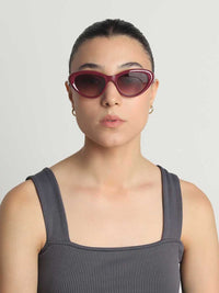 Idee Wanita Cermin mata hitam bujur dengan lensa lensa UV yang dilindungi3139c4sg