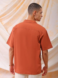 The Indian Garage Co Men Relaxed Fit Embroidery Resortwear Shirt