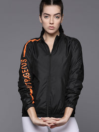 HRX by Hrithik Roshan Rapid-Dry Typography Printed Training or Gym Sporty Jacket