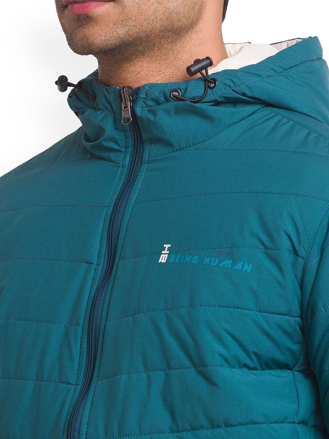 Being Human Men Turquoise Blue & White Pack Of 2 Padded Jacket