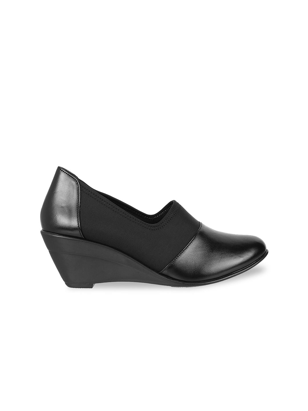 Metro Black Solid Pumps Heels