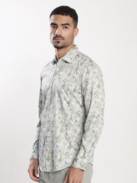 Bene Kleed Slim Fit Floral Printed Cotton Casual Shirt