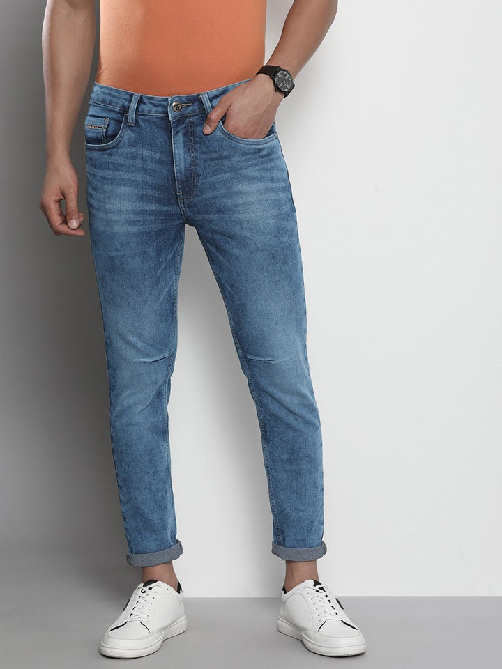 The Indian Garage Co Men Relaxed Fit Light Fade Stretchable Jeans