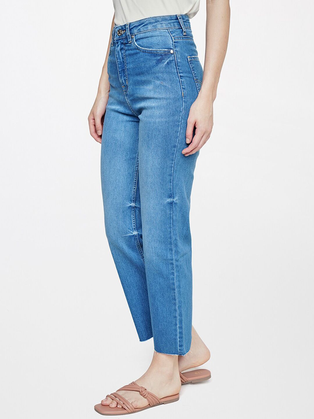 AND Women Straight Fit Heavy Fade Jeans