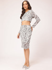 DressBerry Greyscale Glam Printed Co-Ords