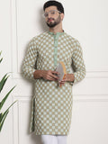 SOJANYA Ethnic Motifs Embroidered Thread Work Cotton Straight Kurta