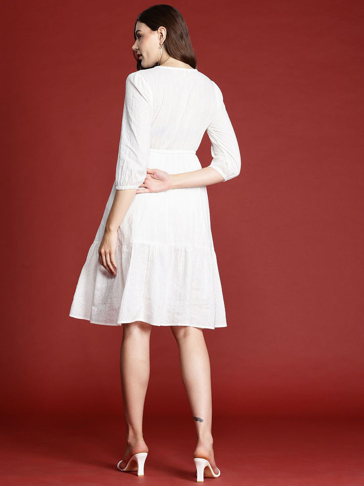all about you Pure Cotton Cinched Waist A-Line Dress
