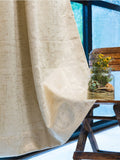 URBAN SPACE Beige & Gold-Toned Black Out Door Curtain