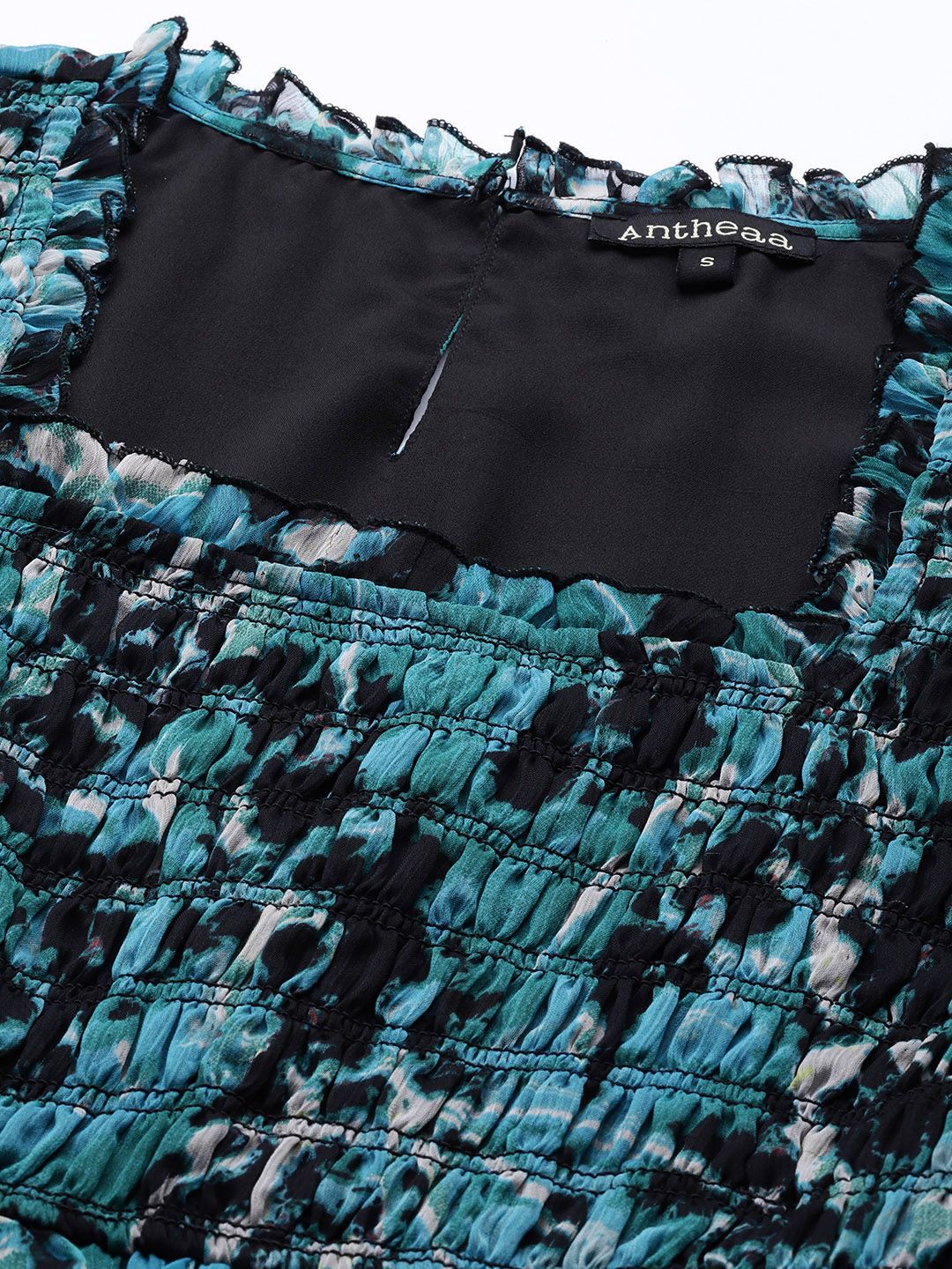 Antheaa Woman Smocked Tiered Dress
