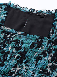 Antheaa Woman Smocked Tiered Dress