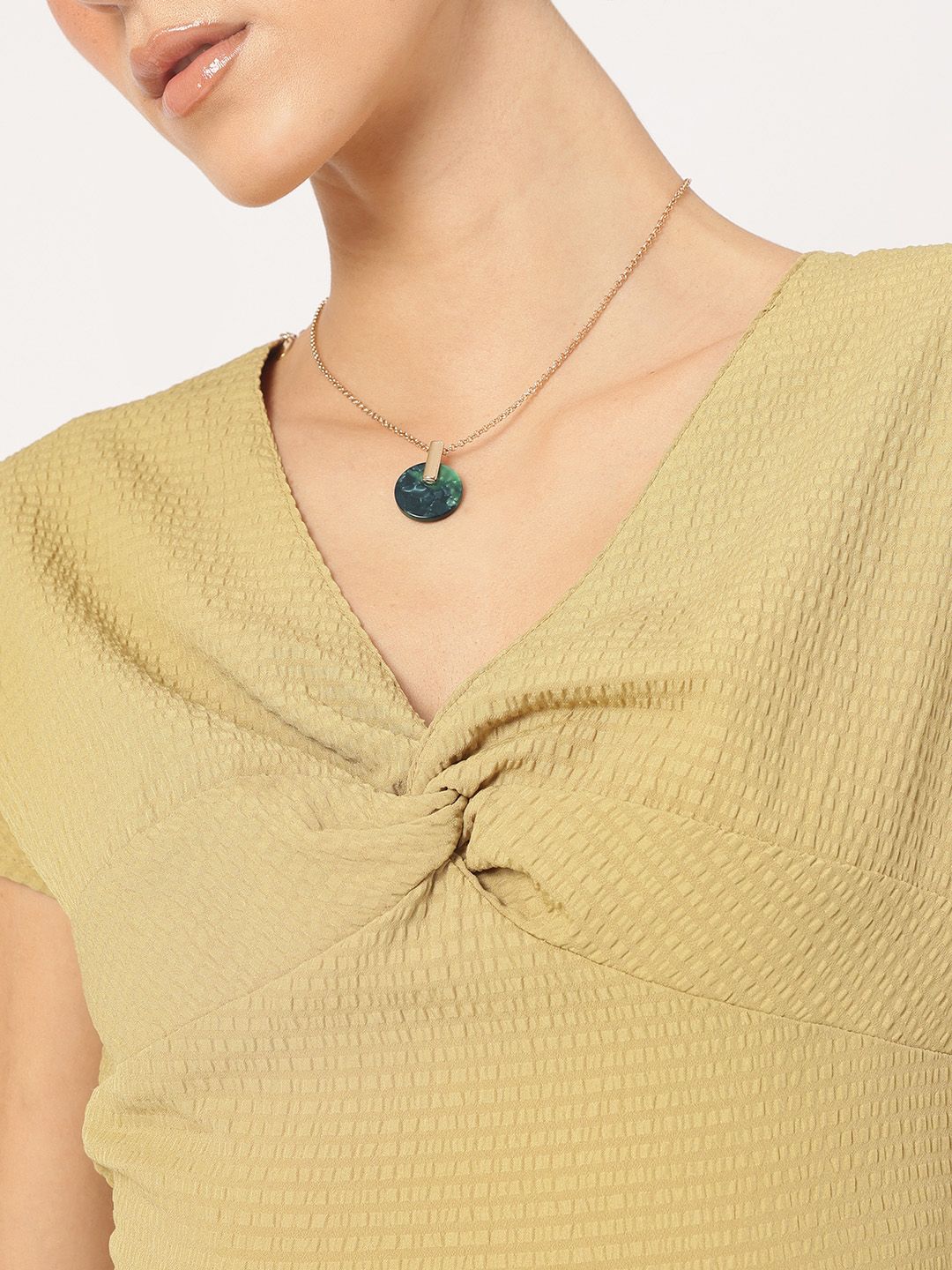 DressBerry Urban Boho Cropped Twisted Seersucker Co-Ords
