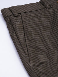 Raymond Men Checked Slim Fit Formal Trousers