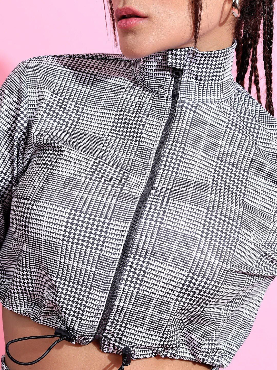 Tokyo Talkies Women Printed Crop Top & High-Rise Trouser