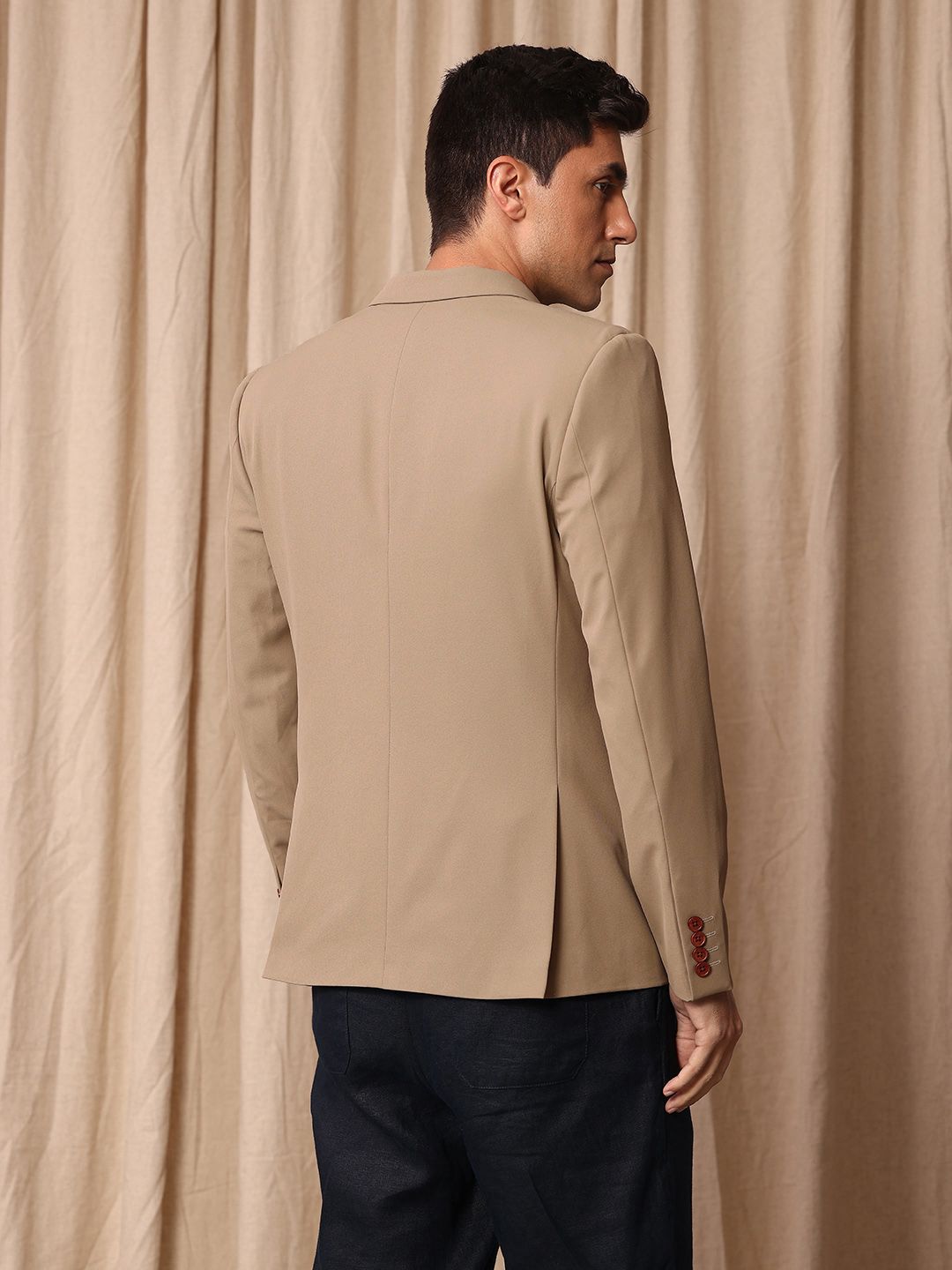 Mr Bowerbird Tailored Fit Double Breasted Casual Blazer