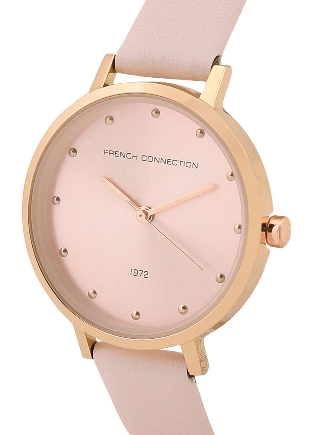 French Connection Women Leather Bracelet Style Straps Analogue Watch FCN00080F