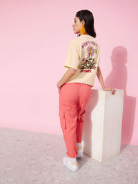 DILLINGER Women Graphic Printed Oversized T-shirt