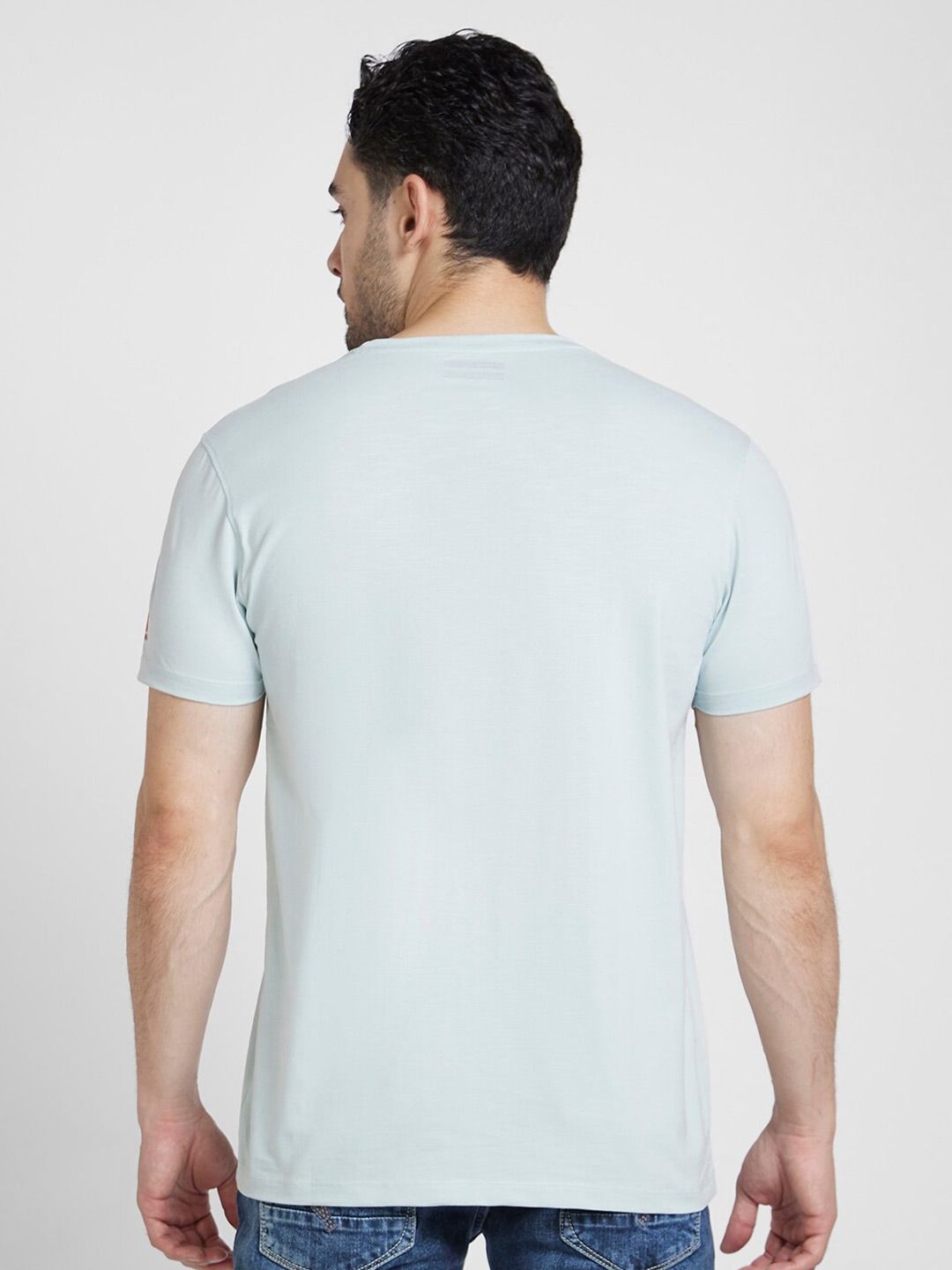 SPYKAR Typography Printed Slim Fit Cotton T-shirt